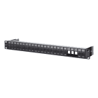 Metz - MEZ130A20-BK-E Patchpanel 19'' 24Port 1HE leer schwarz