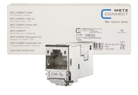 Metz - MEZ130910-Z E-DATmodul Kat.6A 1xRJ45 Modul TIA568A i