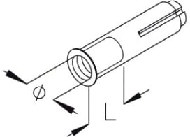 DIETZEL - DIE055594 Schlaganker, A 6 mm, 6-12 mm, galvanisc