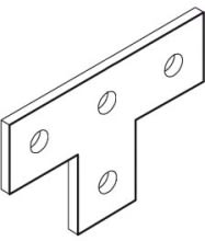 DIETZEL - DIE077496 Eckverbinder, T-StA1/4ck, 136x90 mm, tau