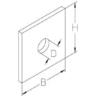 DIETZEL - DIE078743 Montageplatte, A 7 mm, 40x40 mm, tauchf