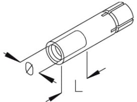 DIETZEL - DIE078770 Schlaganker, randlos, A 12 mm, 15-21 mm