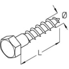 DIETZEL - DIE078781 Sechskantholzschraube, AÂ 8 mm, 60 mm, S