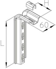DIETZEL - DIE087264 Wandkonsole, leicht, 200x20x220 mm, Inkl