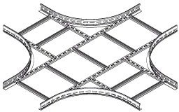 DIETZEL - DIE096997 Leiterkreuzung, 400x100x400 mm, Edelstah