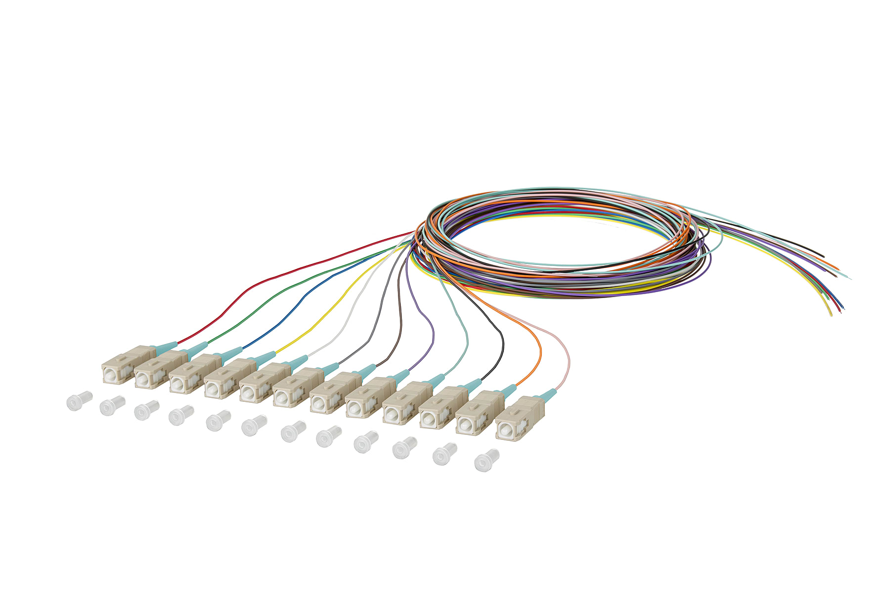 Metz - MEZ150M1CO0020E OpDAT Pigtail SC-PC OM3 0,9 mm 12 Farben