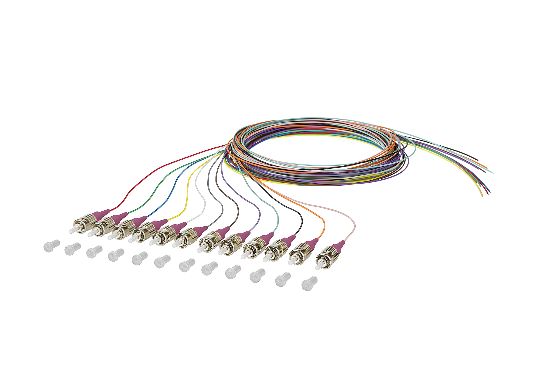 Metz - MEZ150N1AO0020E OpDAT Pigtail ST-PC OM4 0,9 mm 12 Farben