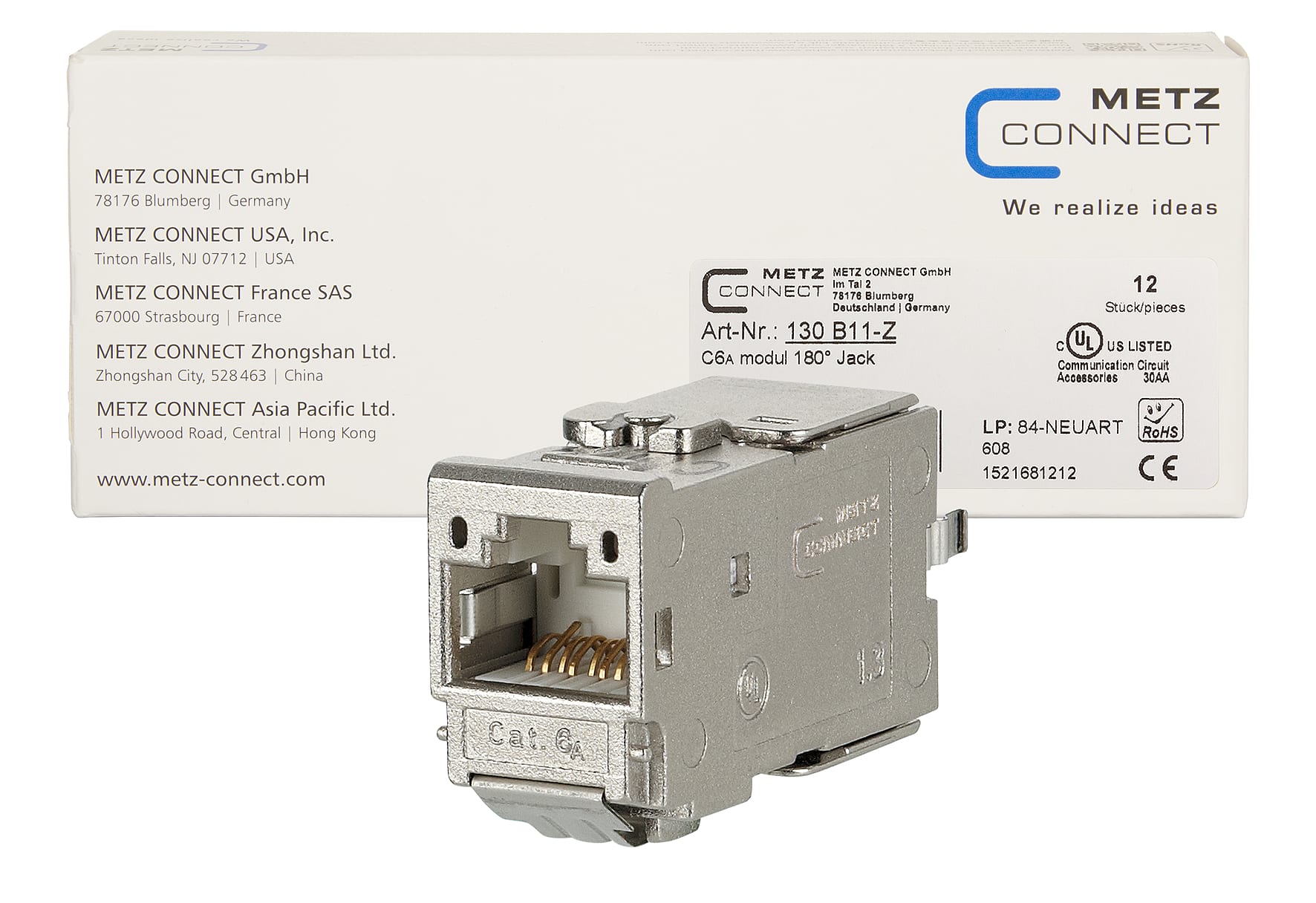 Metz - MEZ130B11-Z C6Amodul Kat.6A 1xRJ45 Modul 180A^ (MA14