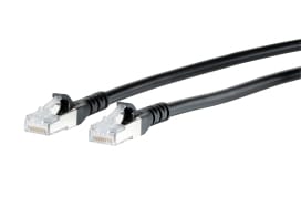 Metz - MEZ1308450A00-E Patchkabel Cat.6A AWG 26 0,25 m schwarz