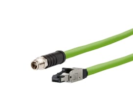 Metz - MEZ142M6X18120 Verbindungsleitung M12, X-kodiert, 12 m