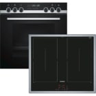 Siemens Hausgerate - SIZPQ521DB0ZM E-Herd Set: HE578BBS1 + EM645CQB5E edels