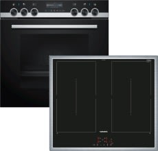 Siemens Hausgerate - SIZPQ561DB00 E-Herd Set: HE579HBS6 + EM645CQB5E edels