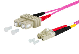 Metz - MEZ151S1EOJOA5E OpDAT Patchkabel SC-D/LC-D OM4, 15,0 m