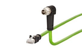 Metz - MEZ142M2X5C100 Verbindungsleitung M12,X-kod,10m,Cat.7,R