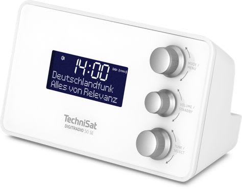 Technisat - TCT0001/3979 Uhrenradio 1.5W UKW DAB+ RDS 2Weckz. dim