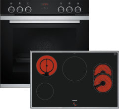 Siemens Hausgerate - SIZDAMPFHERD3 E-Herd Set: HD214ABS0 + EA845GN17 edelst