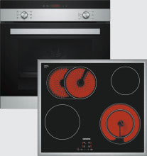 Siemens Hausgerate - SIZEQ112EA01Z B-Herd Set: HB113FBS1 + ET645HN17E edels