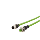 Metz - MEZ142M1D12100 M12 Patchkabel D-kodiert 10m M12 Stecker