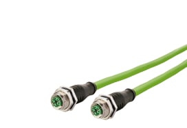 Metz - MEZ142M2X22100 M12 Patchkabel X-kodiert 10m M12 Buchse