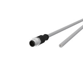 Metz - MEZ142MJA10010 M12 Sensorleitung A-kodiert 1m M12 Steck