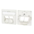 Metz - MEZ860023-I Zentralplatte 50x50mm 2 Port perlweiss E