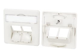 Metz - MEZ860023-I Zentralplatte 50x50mm 2 Port perlweiss E