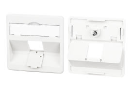 Metz - MEZ860210-0002-I Zentralplatte 50x50mm 1 Port reinweiss M