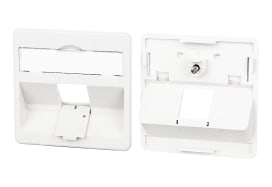Metz - MEZ860210-0002-I Zentralplatte 50x50mm 1 Port reinweiss M