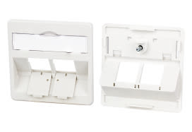 Metz - MEZ860210-02-I Zentralplatte 50x50mm 2 Port perlweiss M