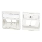 Metz - MEZ860210-02-I Zentralplatte 50x50mm 2 Port perlweiss M