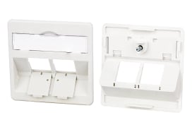 Metz - MEZ860210-02-I Zentralplatte 50x50mm 2 Port perlweiss M