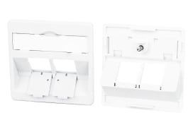 Metz - MEZ860210-0227-I Zentralplatte 50x50mm 2 Port verkehrswei