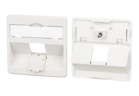 Metz - MEZ860210-I Zentralplatte 50x50mm 1 Port perlweiss M