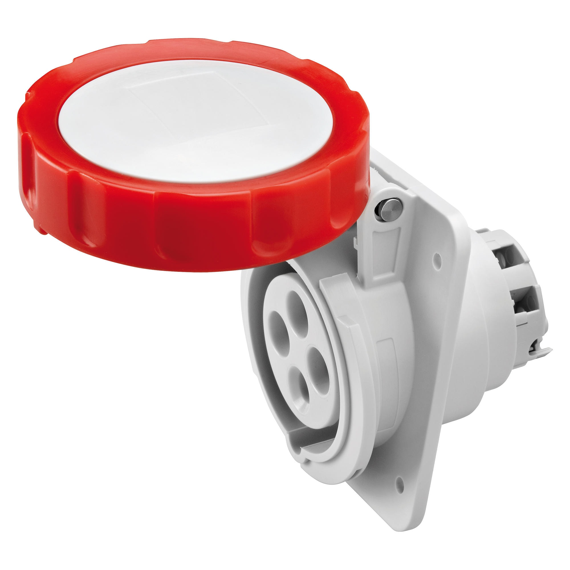 GEWISS - GEWGW62846H PRESA FISSA DA INCASSO A 10° HP - IP66/IP67 - 3P+T 16A 380V/440V 50HZ/60HZ - ROSSO - 3H - CABLAGGIO A VITE