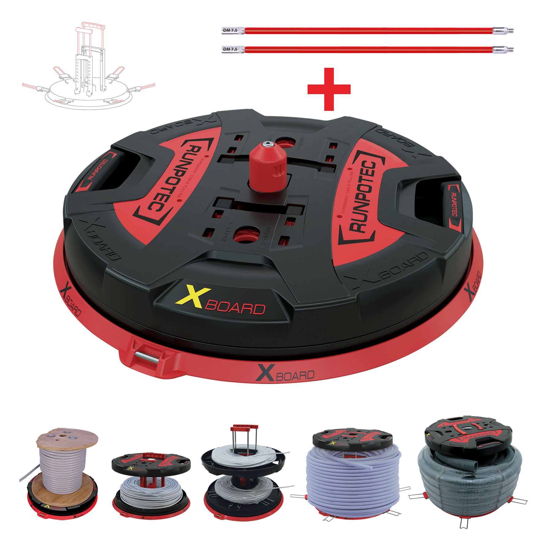 Runpotec - RUN10187 X BOARD XB 500 T (Teleskopauszug) Profi-