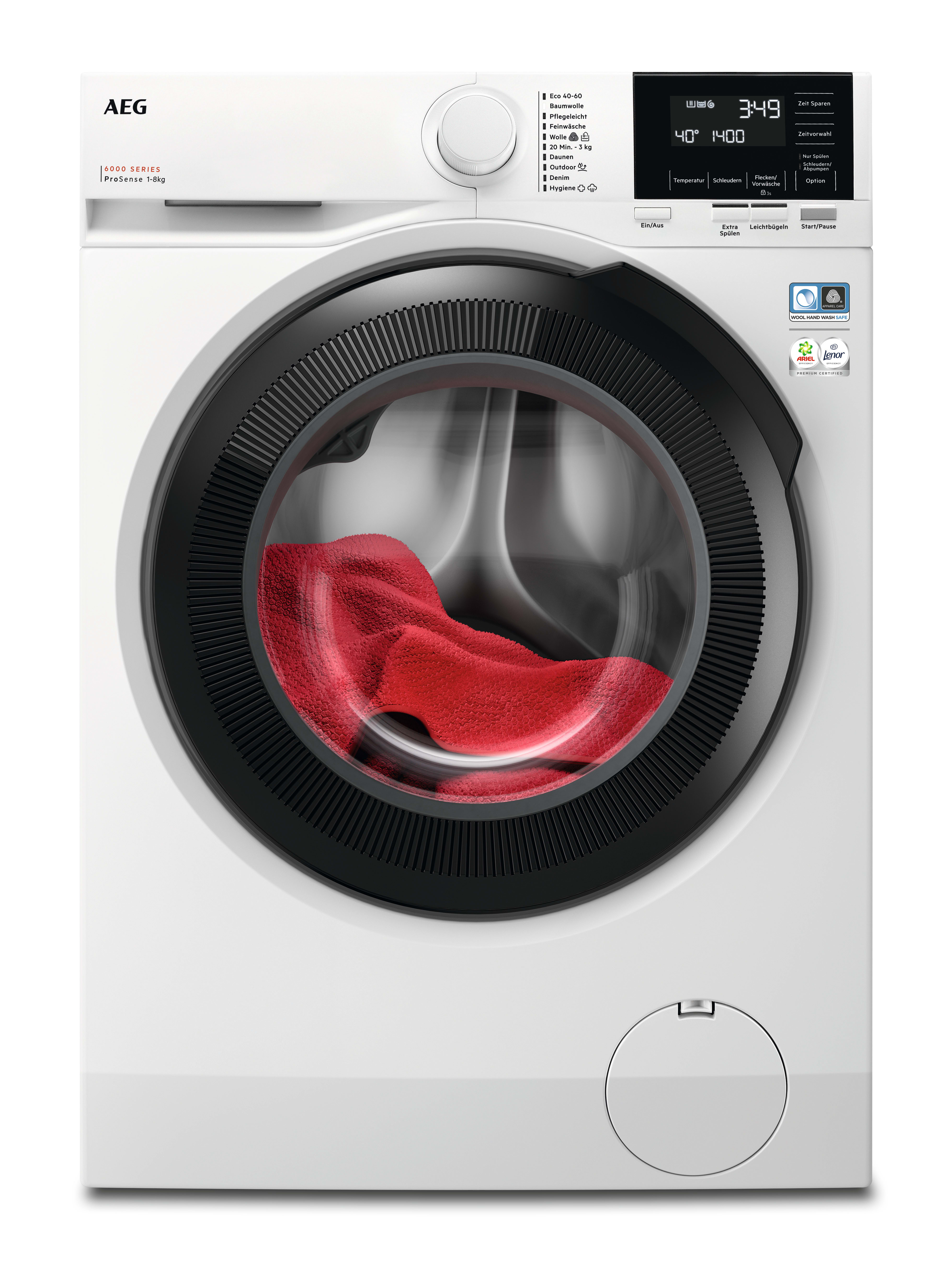 AEG HAUSGERATE - AGZ914913132 Waschmaschine 1400U/min 8kg Disp AqCo Pr