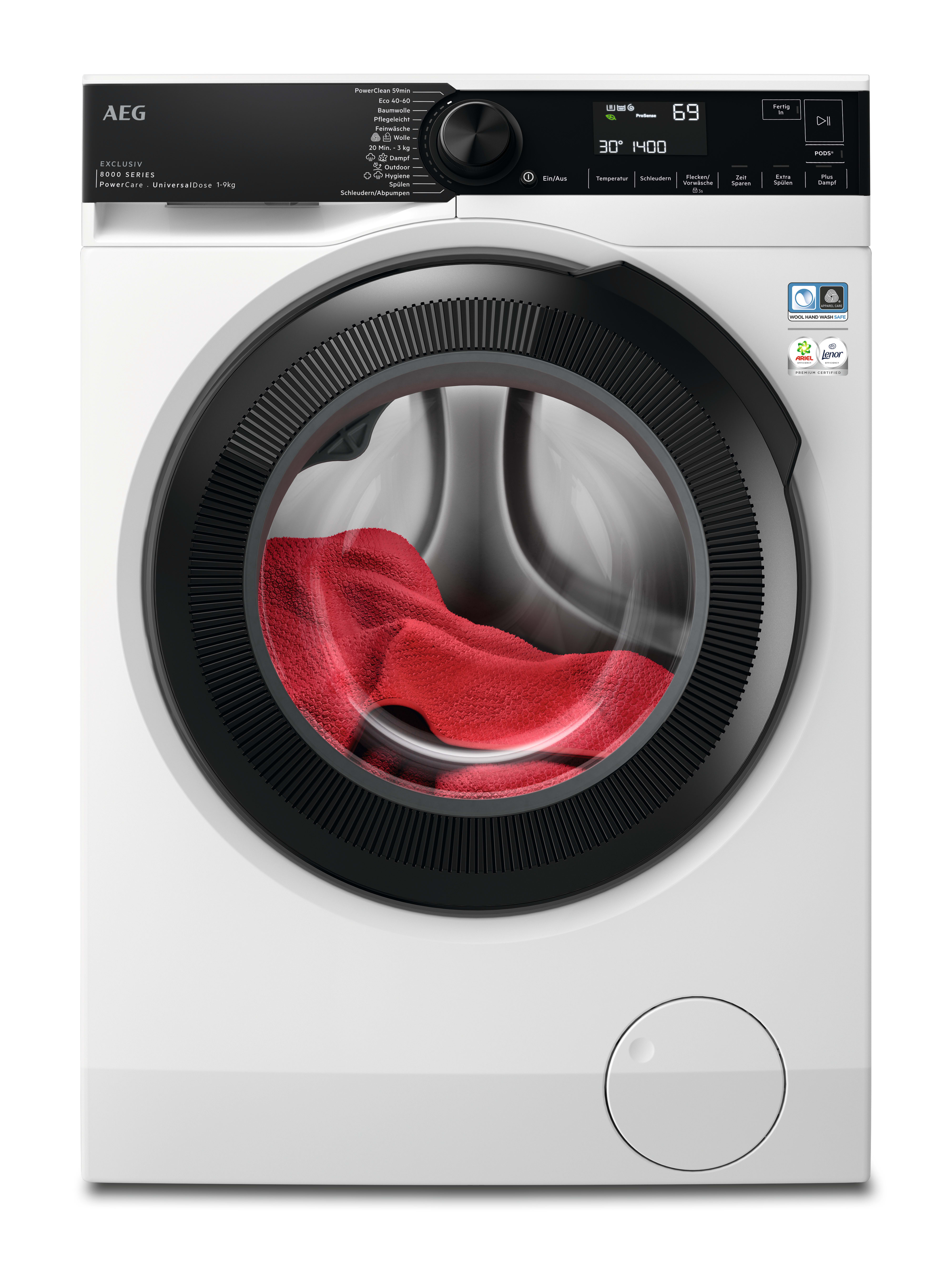 AEG HAUSGERATE - AGZ914500712 Waschmaschine 1400U/min 9kg Disp AqCo Pr