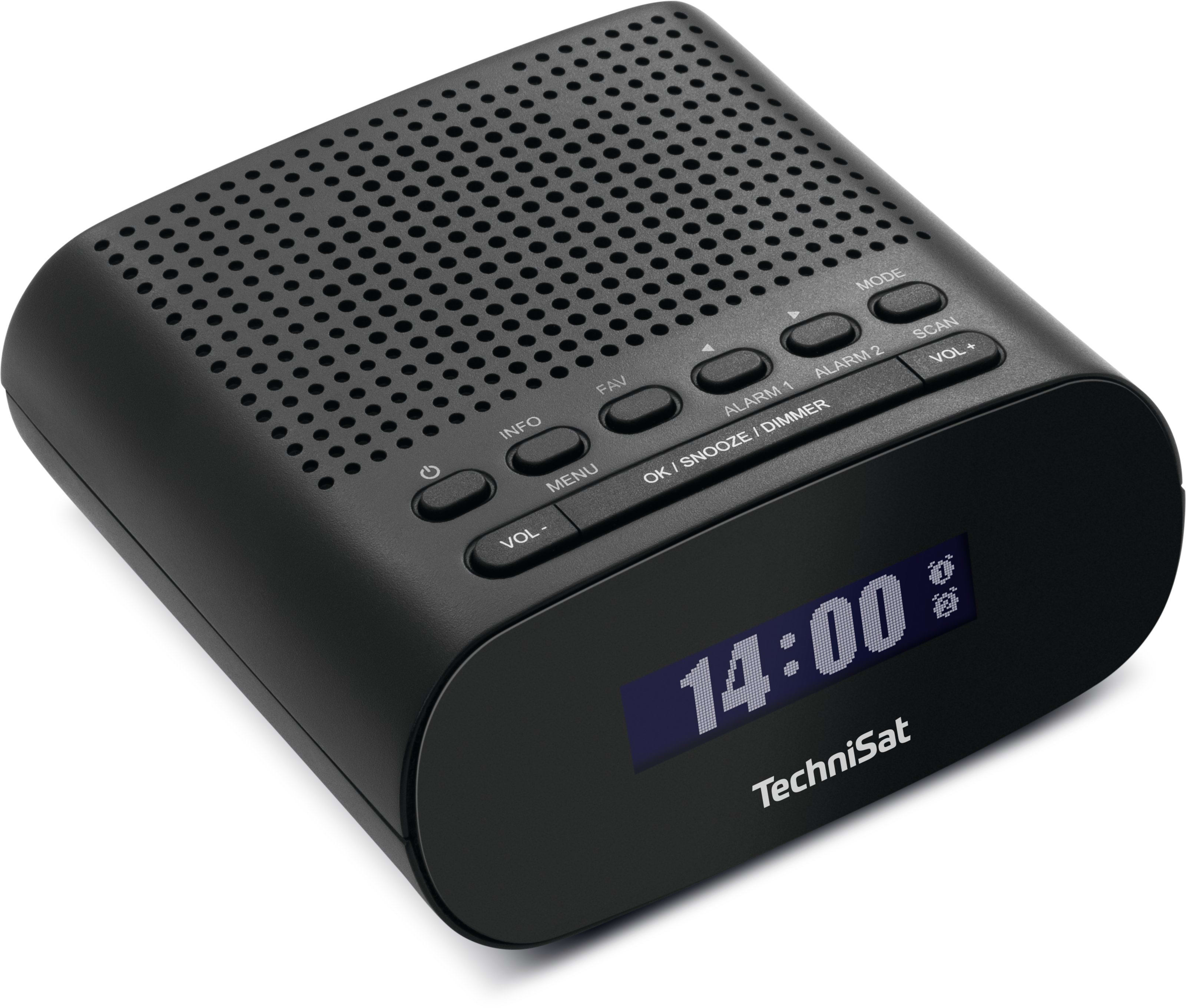 Technisat - TCT0000/3997 Radiowecker 1W 2Weckzeiten UKW/DAB+ RDS