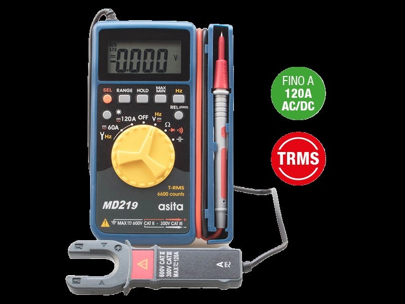 ASITA - ASIMD219 MULTIMETRO DIGITALE CON PINZA PER CORREN