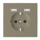 SCHNEIDER ELECTRIC - SNRMTN2366-6033 Merten - USB charger + schuko socket-outlet - 2.4A 16A - sahara
