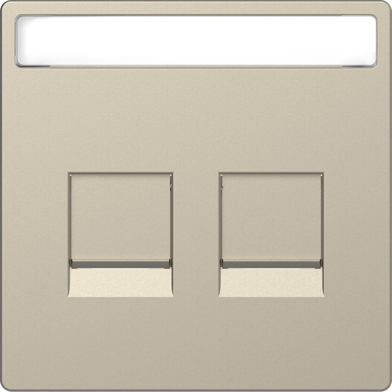 SCHNEIDER ELECTRIC - SNRMTN4564-6033 Piastra conn mod, 2 slot, etich, serr antipolvere, sahara, System Design