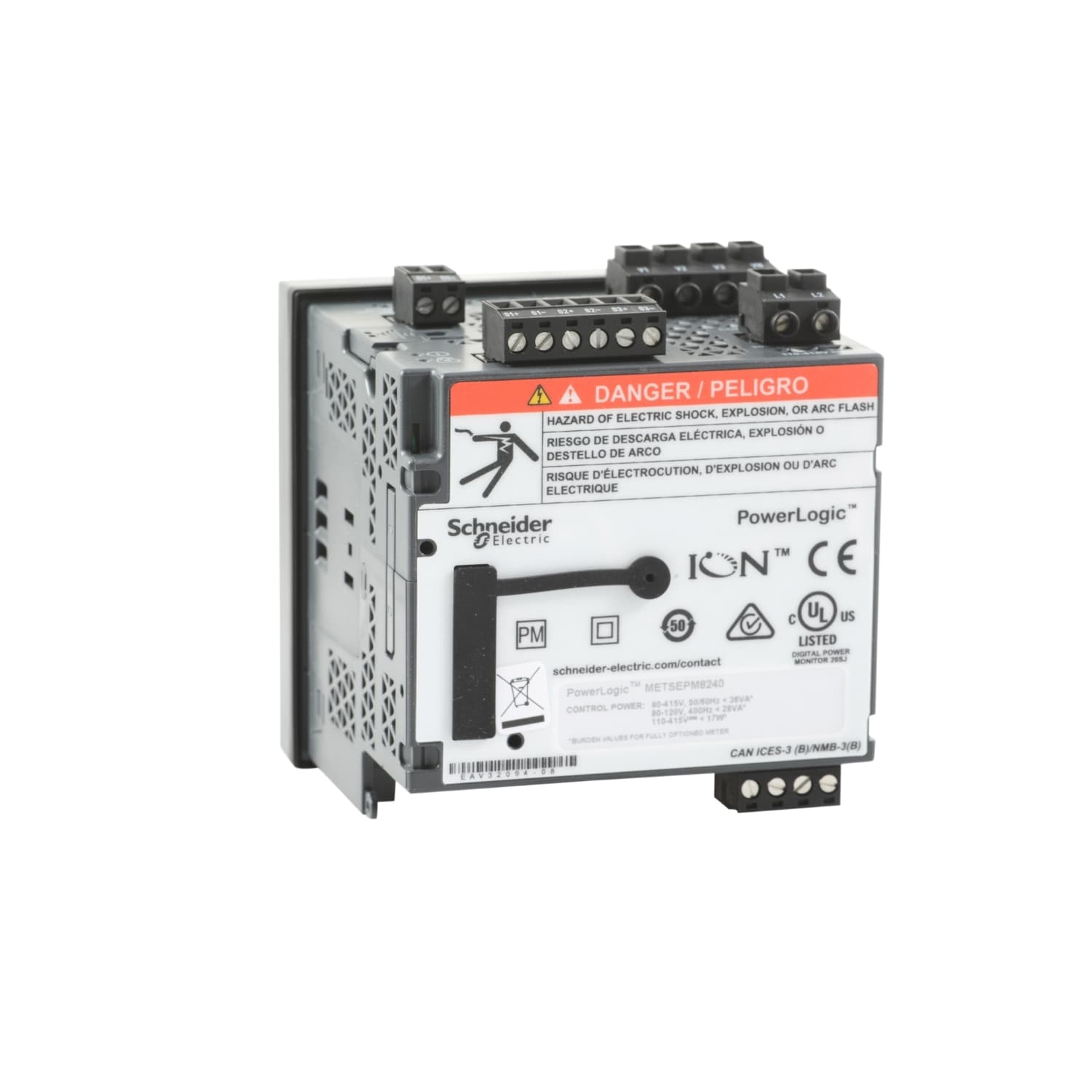SCHNEIDER ELECTRIC - SNRMETSEPM8240 PowerLogic PM8000 - PM8240 Misuratore di Power Quality - Frontequadro 96x96