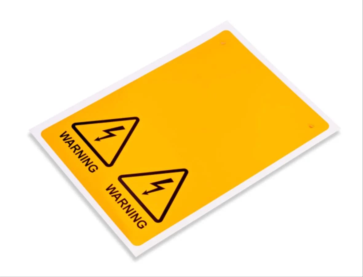 CEMBRE SPA - CEM991142 TAR.MG-SIGNS PVCA GIALLO RAL1003 TRIANG.100