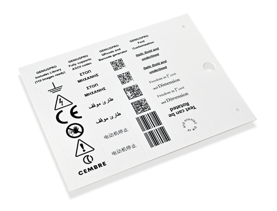 CEMBRE SPA - CEM47700-HF TARGH.MG-TAP GRIGIO 6,4X27,3 HALOGEN FRE