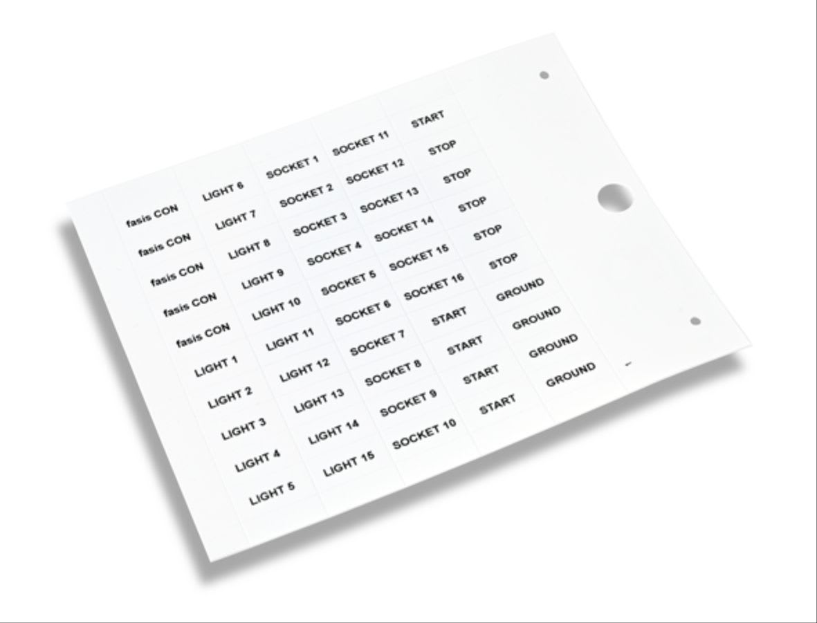 CEMBRE SPA - CEM45142 TARGHETTE PER COMPONENTI, PREFUSTELLATE, IN PVC RIGIDO