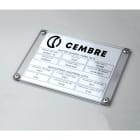 CEMBRE SPA - CEM48908 TARGA QUADRO MG-VRT-R BIANCA IN PVC 25X8