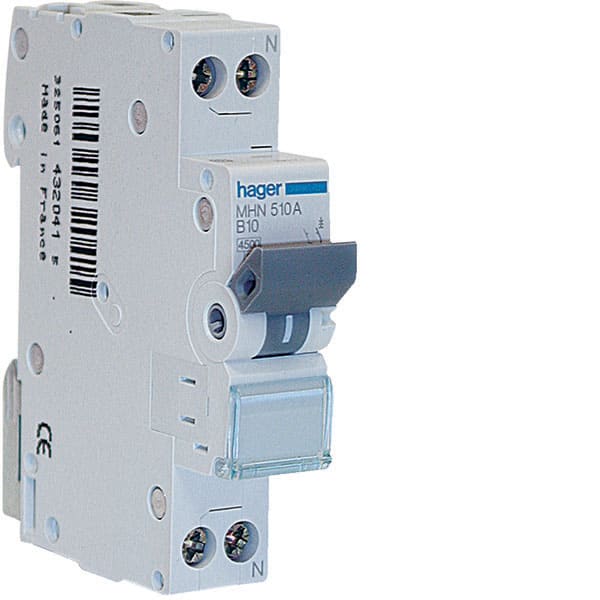 HAGER - HAGMHN510A INTERR. AUTOM.1P+N 10A 4.5KA B 1M