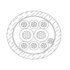 MICRO TEK SRL - MIKAX22058022 CAVO ALLARME IN CCA 2 X 0.50 8 X 0.22 P