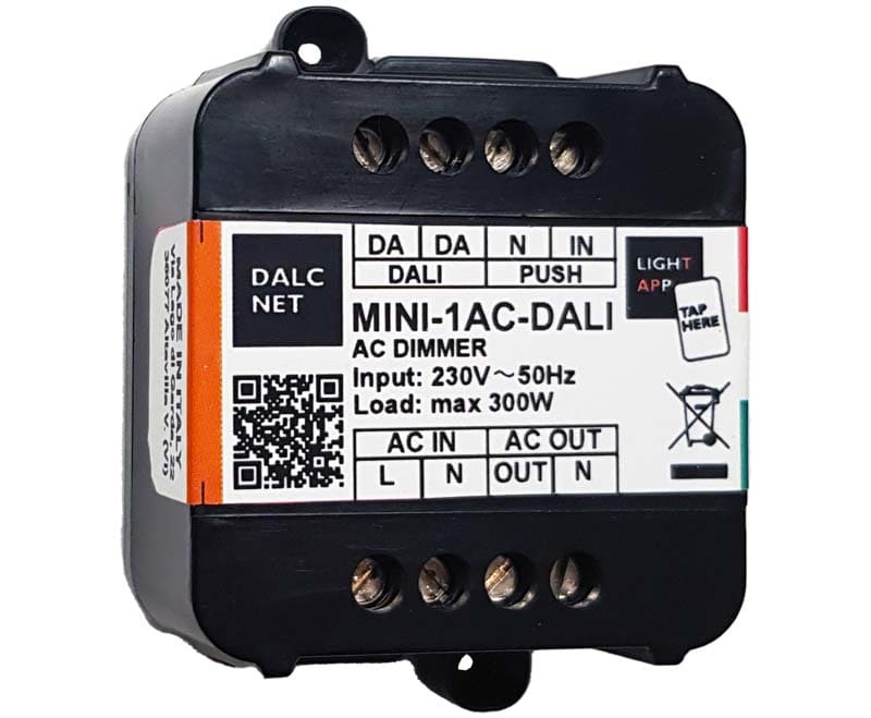 DIGIMAX SRL - DIXMINI-1AC-DALI DIMMER PUSH 1CH IN OUT 230VAC DALI
