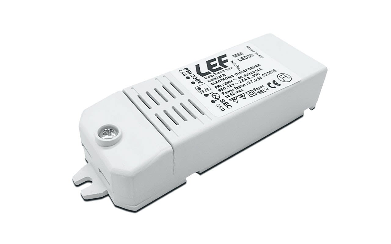 LEF LIGHTING SRL - LEFMINILED30 ALIM. ELET. PER LAMP. LED 12VAC 1-30W